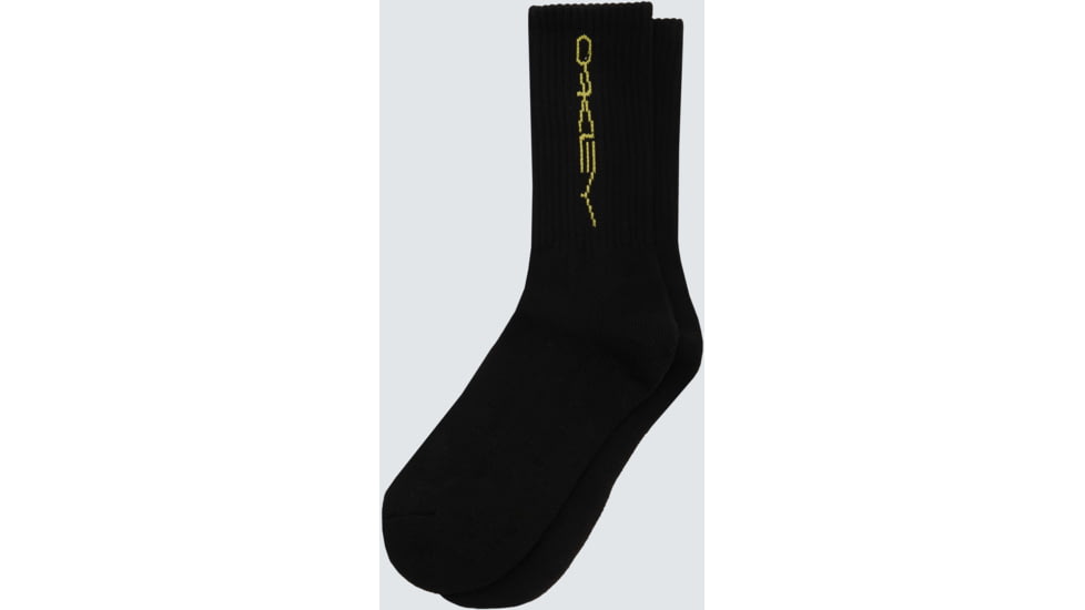 Oakley Stretch Logo Socks - Mens, Blackout, Medium, FOS900164-02E-M