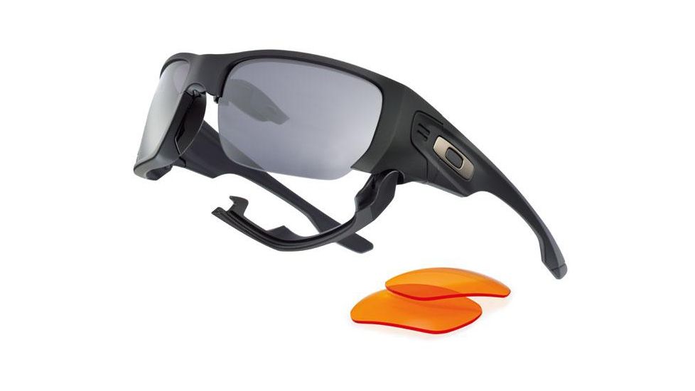 Oakley Style Switch Sunglasses, Matte Black Frame, Warm Grey and Persimmon Lenses OO9194-11