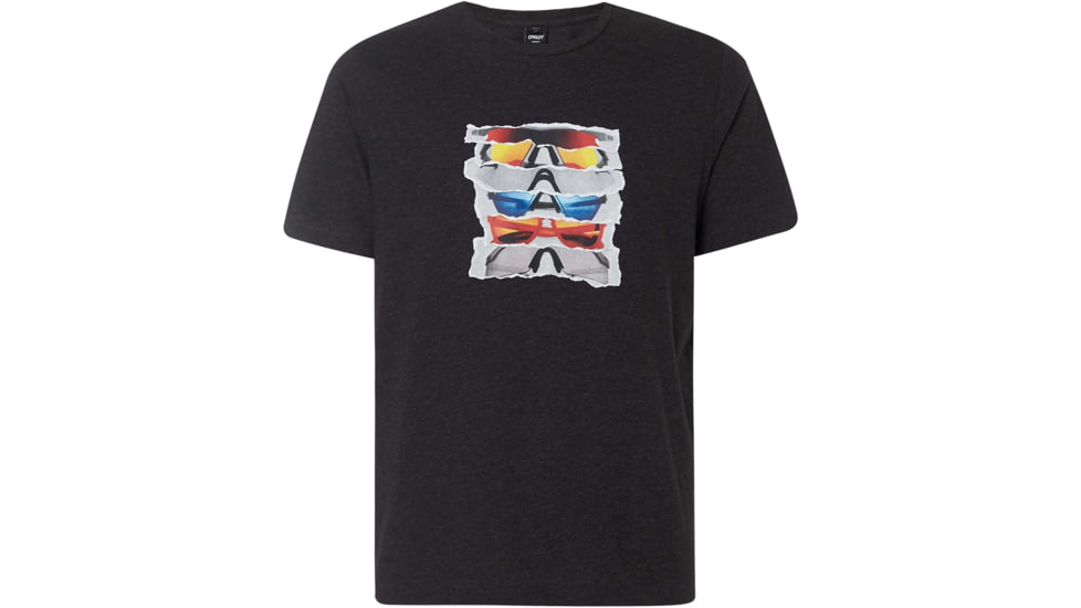 Oakley SunglaShort Sleeve Print Tee - Mens, Dark Grey Hthr, Medium, 457871-29A-M