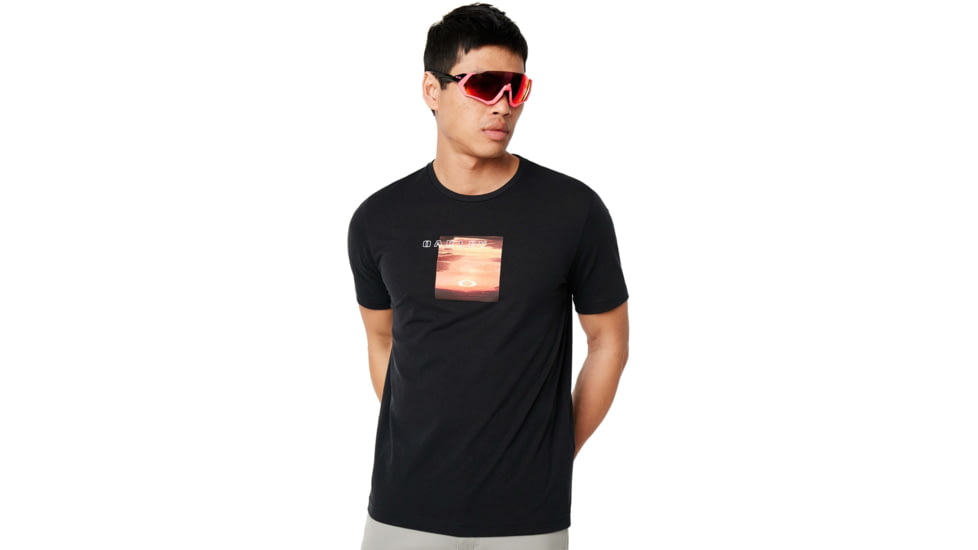 Oakley Sunset Print Tee - Mens, Blackout, Medium, 457548-02E-M