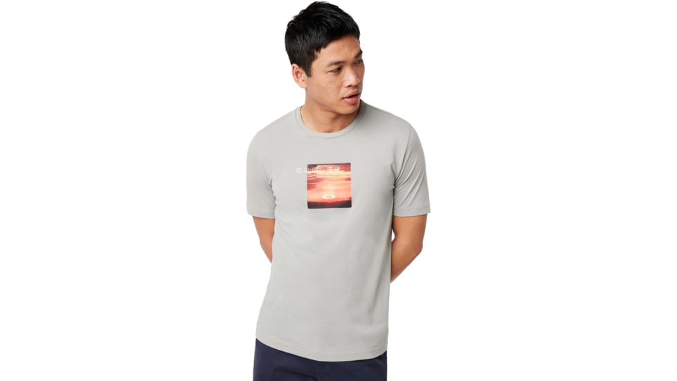 Oakley Sunset Print Tee - Mens, Stone Gray, Small, 457548-22Y-S