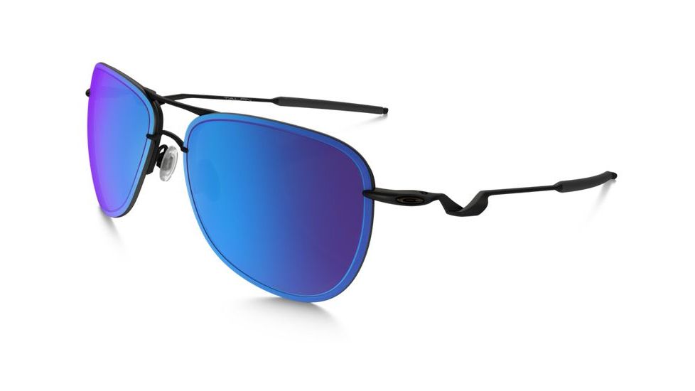 Oakley Tailpin Sunglasses Satin Black Frame, Sapphire Iridium Polarized Lens-OO4086-08
