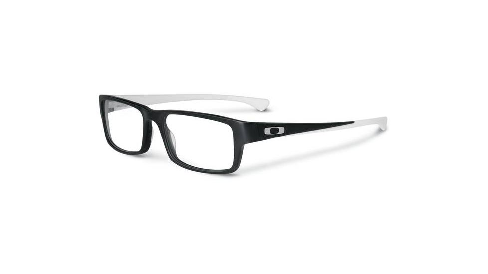 Oakley Tailspin Eyeglasses, Satin Black/White, 57.5 mm OX1099-0455