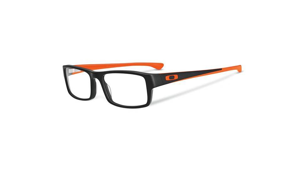 Oakley Tailspin Eyeglasses, Satin Black/Orange, 57.5 mm OX1099-0555