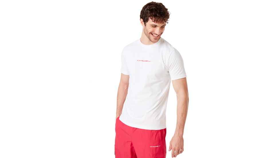 Oakley Tee College - Mens, White, Small, 457969-100-S