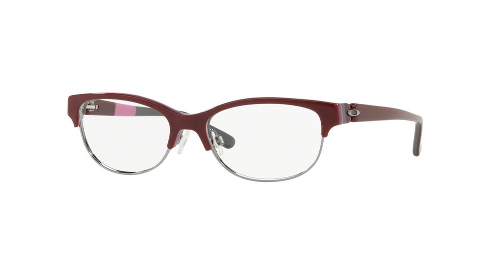 Oakley Throwback Progressive Prescription Eyeglasses 110802-52 - Dark Red Frame