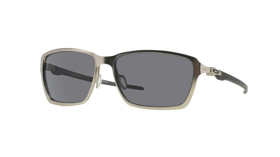 Oakley TINCAN CARBON OO6017 Progressive Prescription Sunglasses OO6017-601701-58 - Lens Diameter 58 mm, Frame Color Satin Chrome