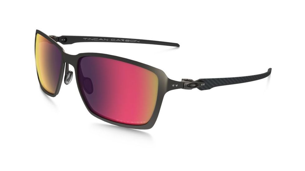 Oakley Tincan Carbon Sunglasses Carbon Frame, OO Red Iridium Polarized Lens-OO6017-03