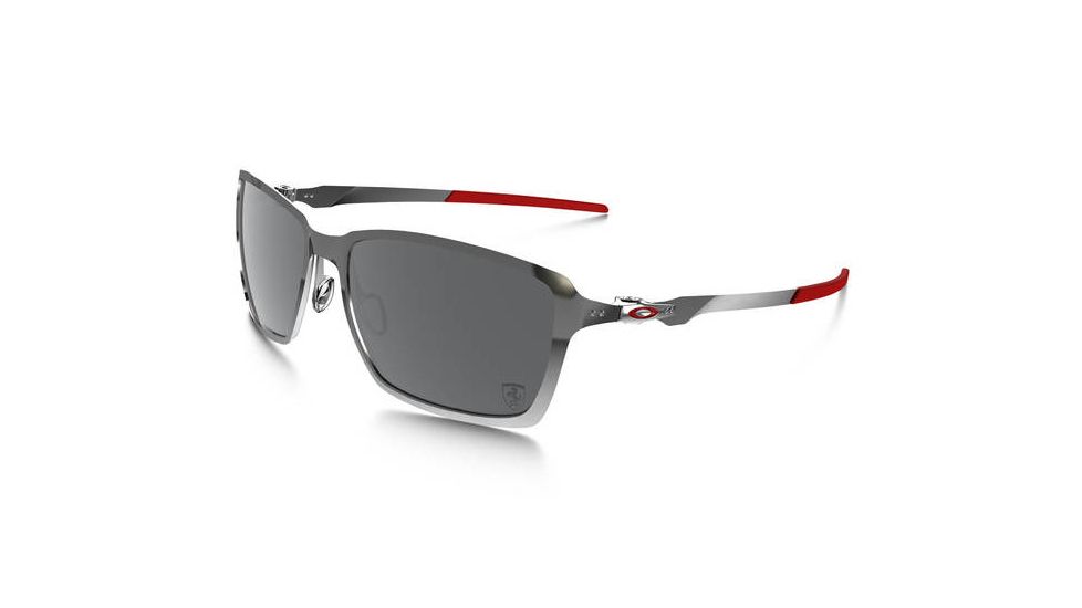 Oakley Tincan Ferrari Edition Mens Sunglasses, Black Chrome Frame, Black Iridium Polarized Lens OO4082-09