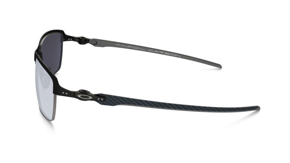 Oakley Tinfoil Carbon Sunglasses Carbon Matte Black/Silver Frame, Grey Lens-OO6018-01