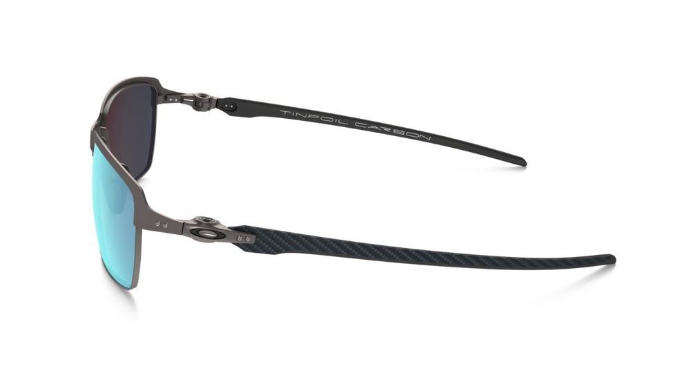 Oakley Tinfoil Carbon Sunglasses Lead/Matte Black Frame, Emerald Iridium Polarized Lens-OO6018-04