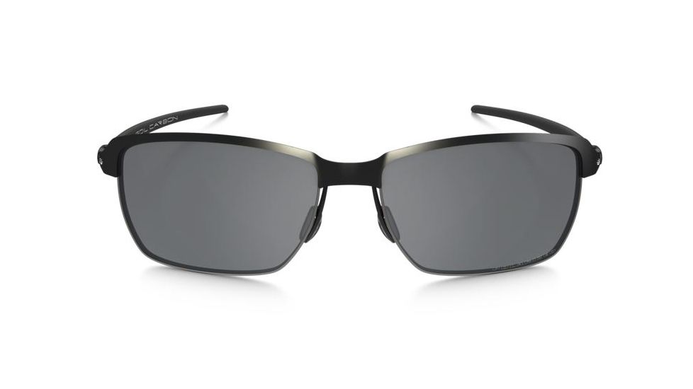Oakley Tinfoil Carbon Sunglasses Satin Black/Steel Frame, Black Iridium Polarized Lens-OO6018-02