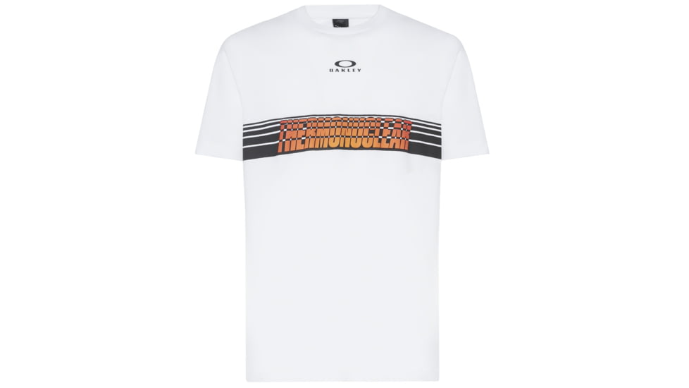 Oakley Tn Racing Center Sunset Stripe - Mens, White, Medium 457693-100-M