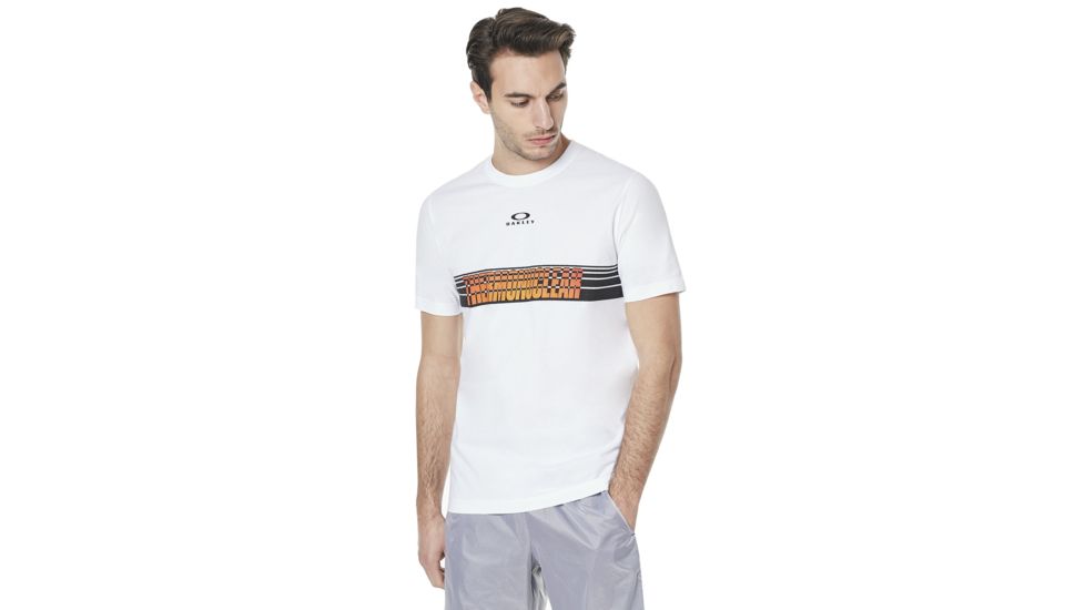 Oakley Tn Racing Center Sunset Stripe - Mens, White, Medium 457693-100-M