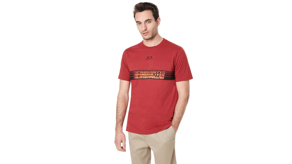 Oakley Tn Racing Center Sunset Stripe - Mens, Sundried Tomato, Large, 457693-4ST-L