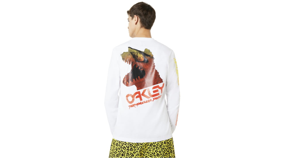 Oakley Tnp Dino Ls Tee - Mens, White, Small 457737-100-S