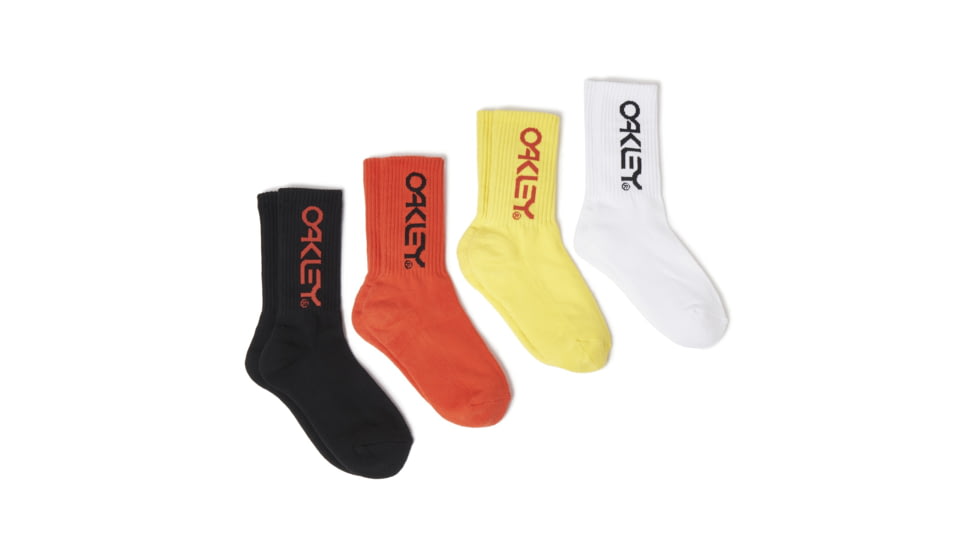 Oakley Tnp Logo Socks - Mens, White, Small/Medium 93331-100-S/M