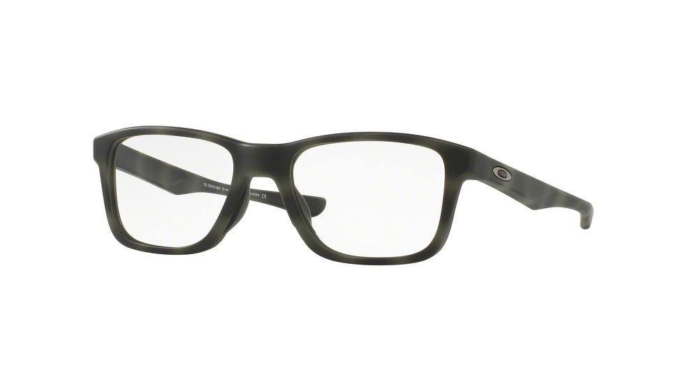 Oakley Trim Plane OX8107 Single Vision Prescription Eyeglasses 810705-51 - Matte Green Tortoise Frame