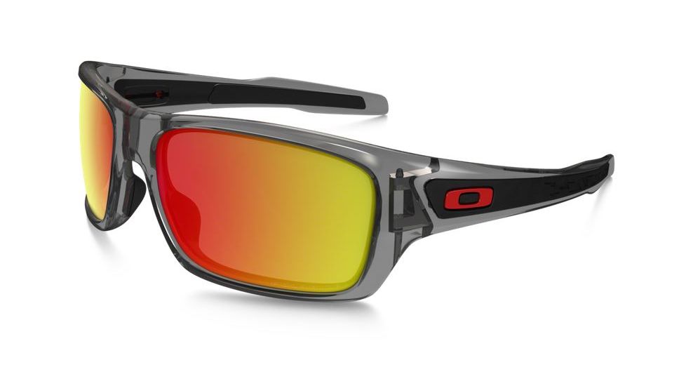 Oakley Turbine Sunglasses - Men's, Grey Ink Frame, Ruby Iridium 63 mm Lenses, OO9263-10