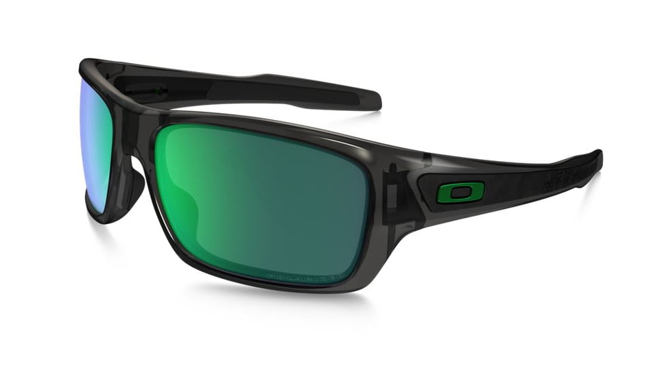 Oakley Turbine Sunglasses - Men's, Grey Smoke Frame, Jade Iridium Polarized 63 mm Lenses, OO9263-09