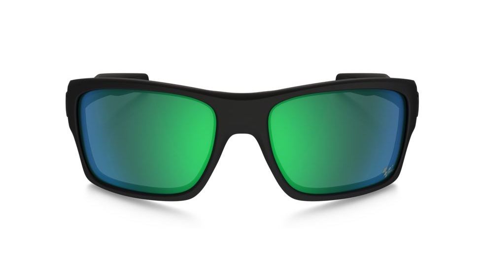 Oakley Turbine Sunglasses - Men's, Moto GP Turbine Matte Black Frame, Jade Iridium 63 mm Lenses, OO9263-15