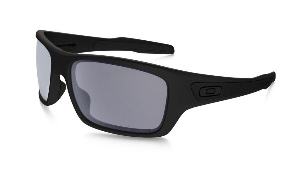Oakley Turbine Sunglasses - Men's, Matte Black Frame, Grey Polarized 63 mm Lenses, OO9263-07