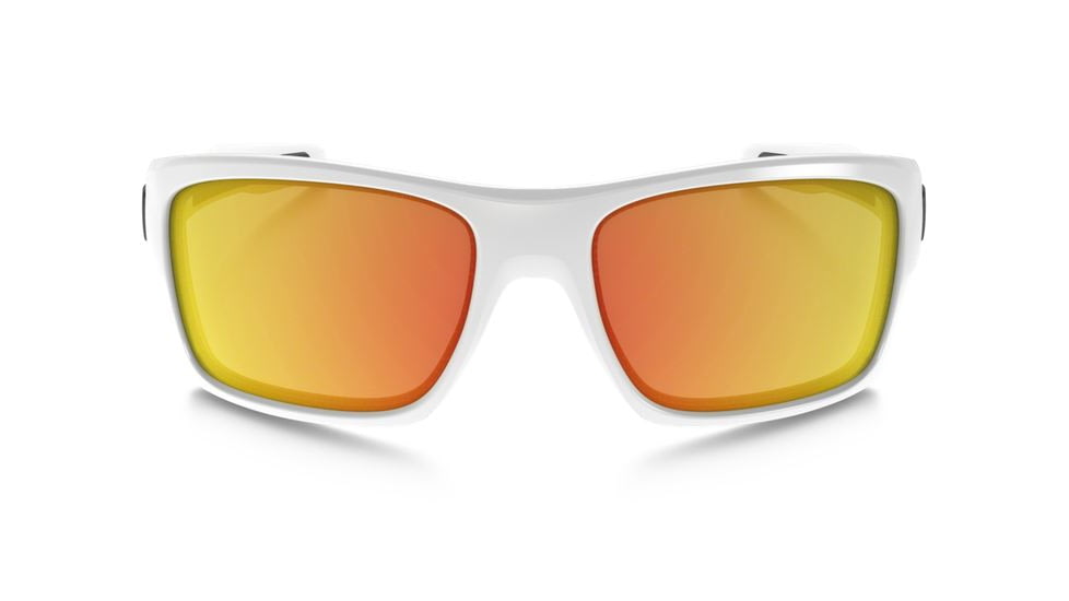 Oakley Turbine Sunglasses - Men's, Polished White Frame, Fire Iridium 63 mm Lenses, OO9263-04