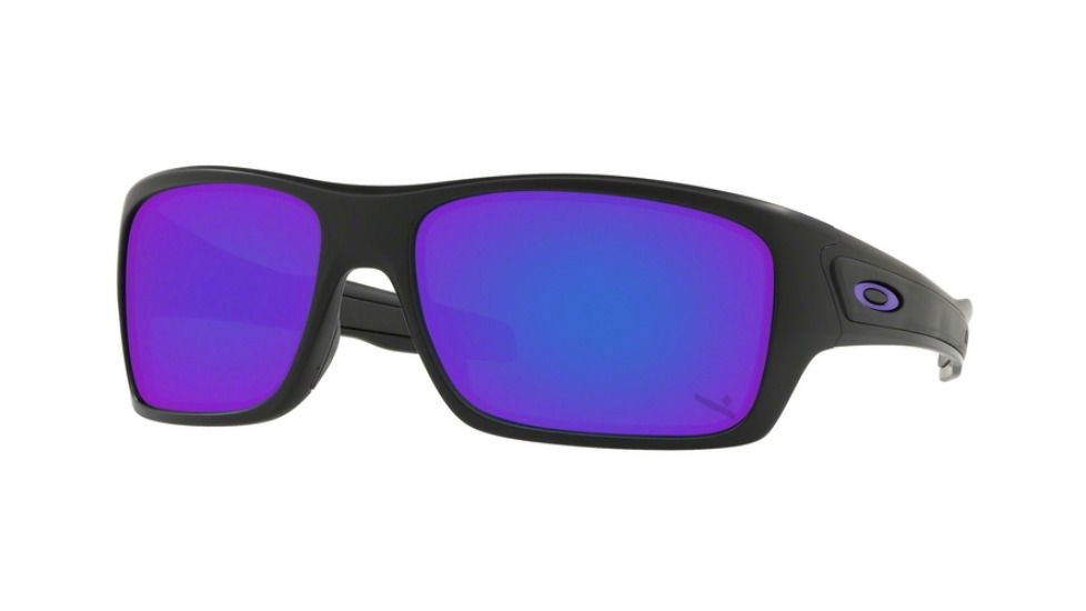 Oakley Turbine Sunglasses - Men's, Matte Black Frame, Violet Iridium 63 mm Lenses, OO9263-5163