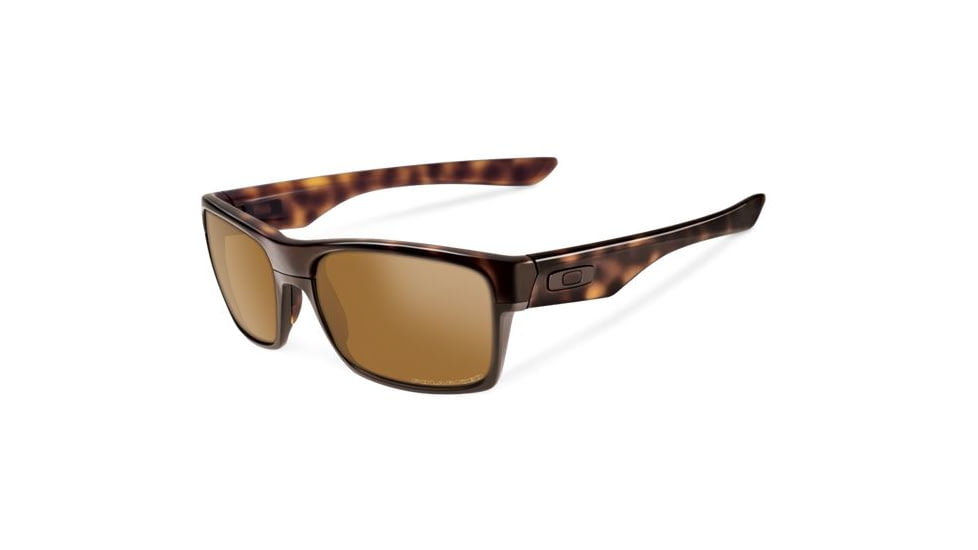 Oakley Two Face Sunglasses Polished Brown Tortoise Frame, Tungsten Iridium Polarized Lens-OO9189-17