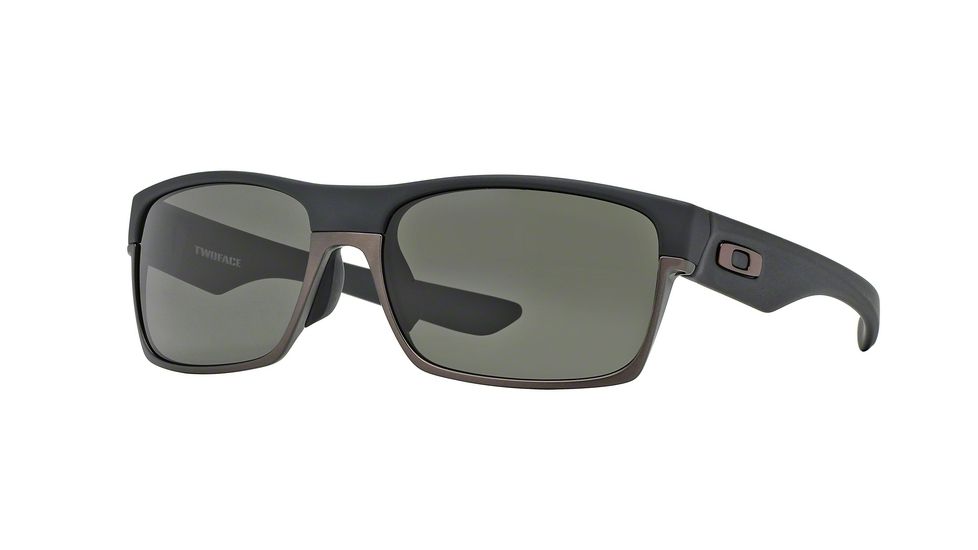 Oakley TWOFACE ASIA FIT OO9256 Sunglasses 925601-60 - Matte Black Frame, Dark Grey Lenses