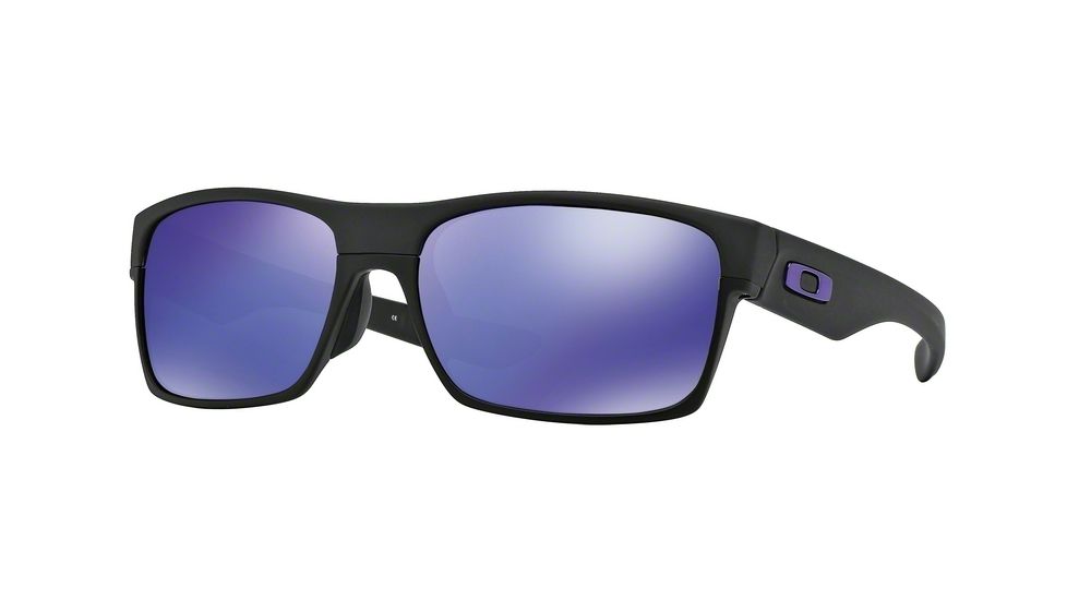 Oakley TWOFACE ASIA FIT OO9256 Sunglasses 925605-60 - Matte Black Frame, Violet Iridium Lenses