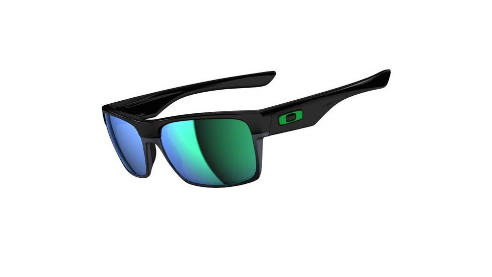 Oakley TwoFace Mens Sunglasses Polished Black Frame, Jade Iridium Lens OO9189-04