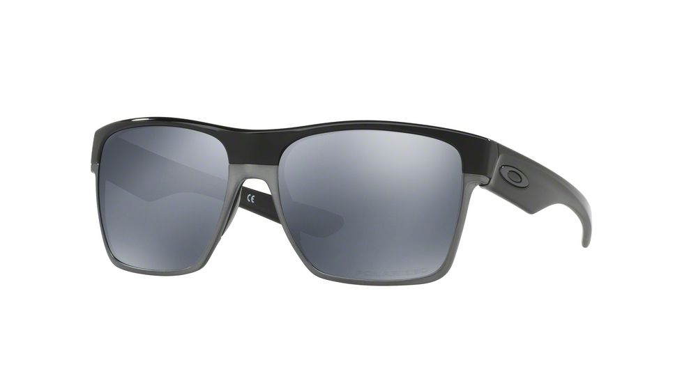 Oakley TWOFACE XL OO9350 Sunglasses 935001-59 - Polished Black Frame, Black Iridium Polarized Lenses