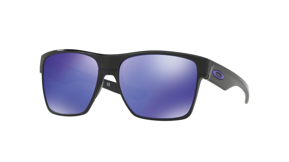 Oakley TWOFACE XL OO9350 Sunglasses 935004-59 - Polished Black Frame, Violet Iridium Lenses