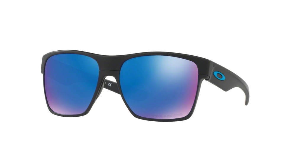 Oakley TWOFACE XL OO9350 Sunglasses 935005-59 - Matte Black Frame, Sapphire Iridium Polarized Lenses