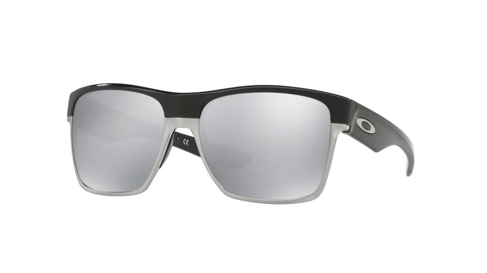 Oakley TWOFACE XL OO9350 Sunglasses 935007-59 - Polished Black Frame, Chrome Iridium Lenses