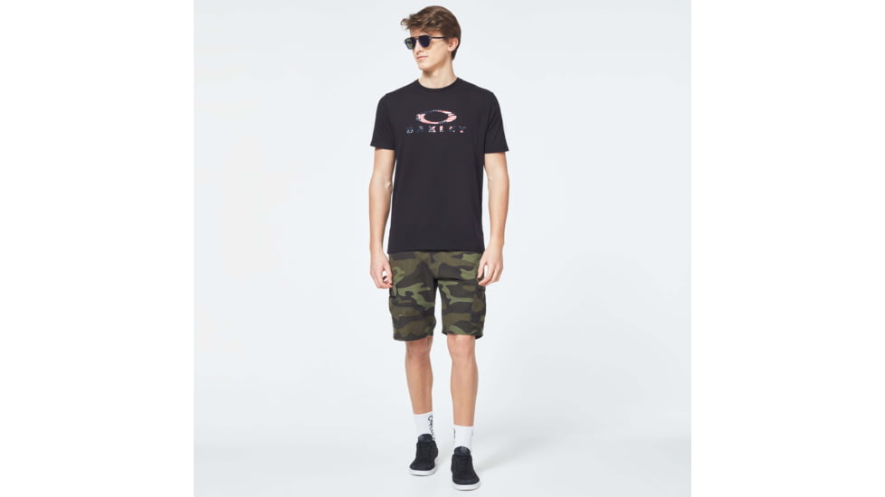 Oakley Usa Flag Ellipse Short Sleeve Tee - Mens, Blackout, Medium, FOA400252-02E-M