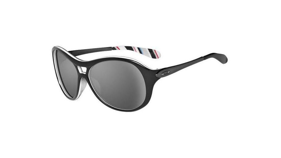 Oakley Vacancy Black Stripe Frame w/ Grey Polarized Lenses Sunglasses OO2014-06