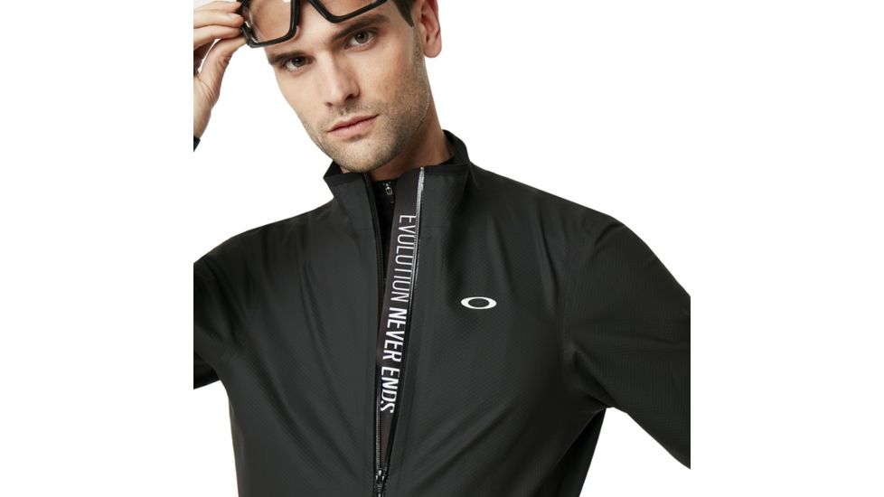 Oakley Waterproof Cycling Jacket - Mens, Blackout, Large, 412693-02E-L