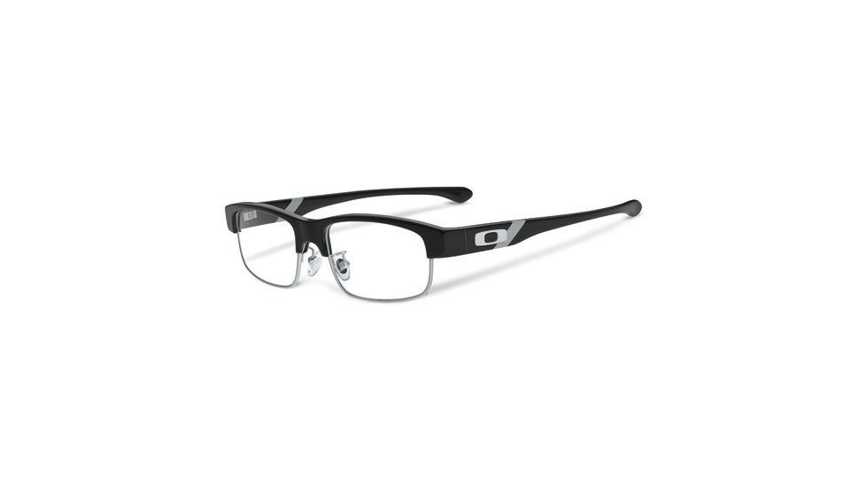 Oakley Yarddog II Mens Eyeglasses, Satin Black Silver Frame, 55mm OX1093-0755