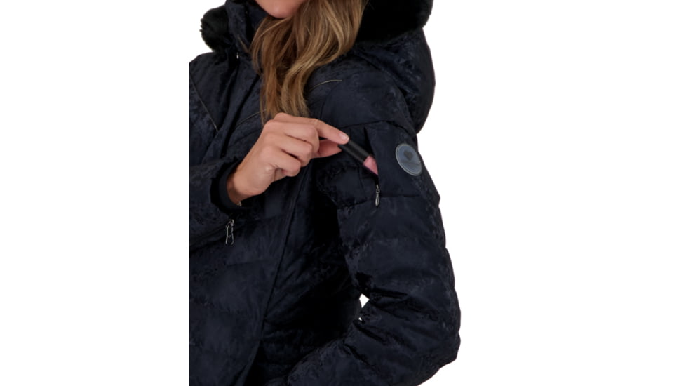Obermeyer Blossom Down Parka w/Faux Fur - Womens, Black Frost, 10, 11181-21024-10