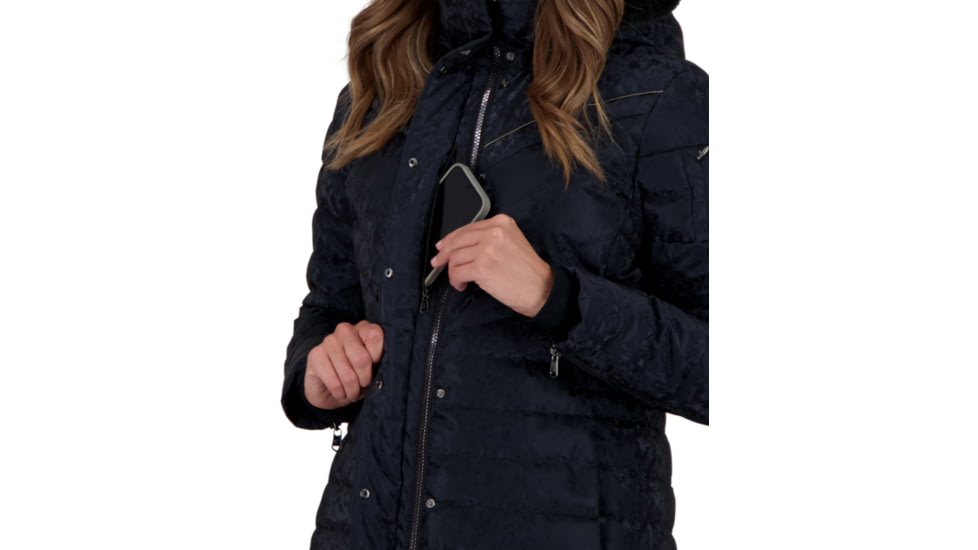 Obermeyer Blossom Down Parka w/Faux Fur - Womens, Black Frost, 10, 11181-21024-10