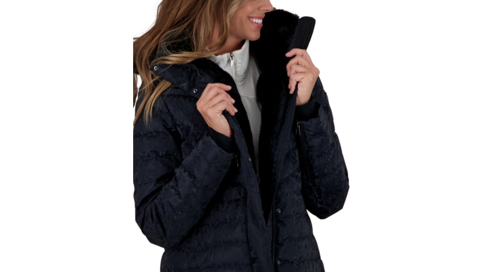 Obermeyer Blossom Down Parka w/Faux Fur - Womens, Black Frost, 10, 11181-21024-10