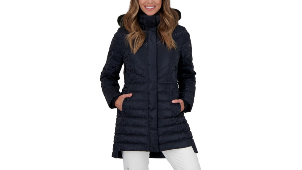 Obermeyer Blossom Down Parka w/Faux Fur - Womens, Black Frost, 10, 11181-21024-10