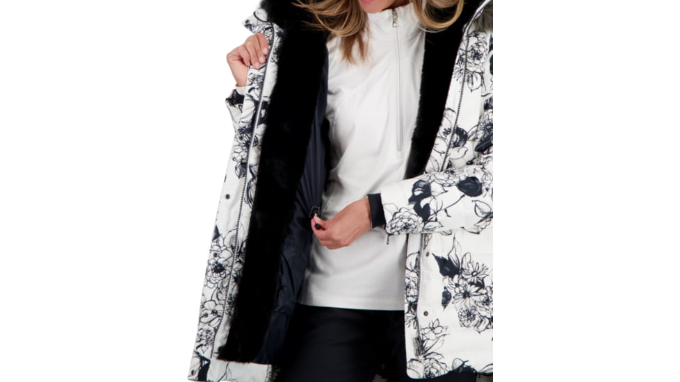 Obermeyer Blossom Down Parka w/Faux Fur - Womens, First Snow, 10, 11181-21145-10
