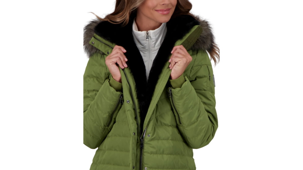 Obermeyer Blossom Down Parka w/Faux Fur - Womens, Saguaro, 4, 11181-21189-4