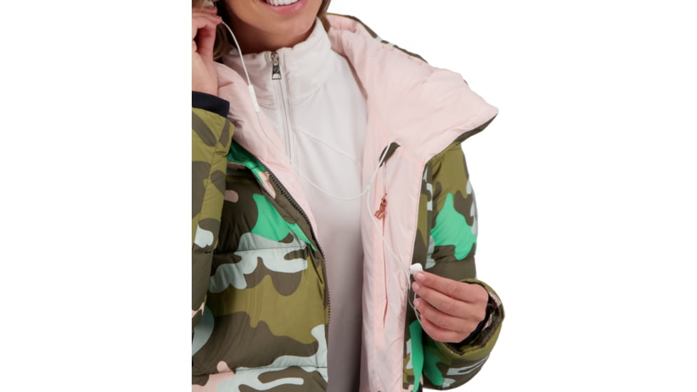 Obermeyer Calypso Down Jacket - Womens, Jasmint Camo, 2, 11179-21129-2
