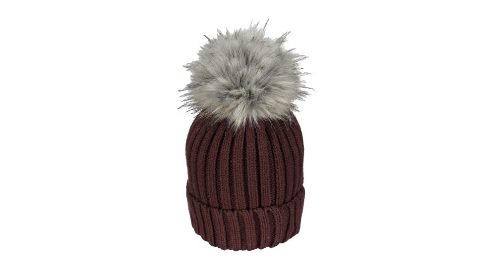 Obermeyer Denver Faux Fur Pom Hat - Womens, Wine-Not, 18048-WINE-NOT-WOMEN
