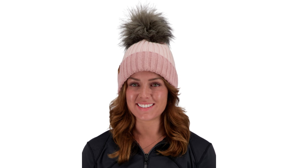 Obermeyer Denver FF Pom Beanie - Womens, Pink Sand, One Size, 18057-21050-ONE SIZE