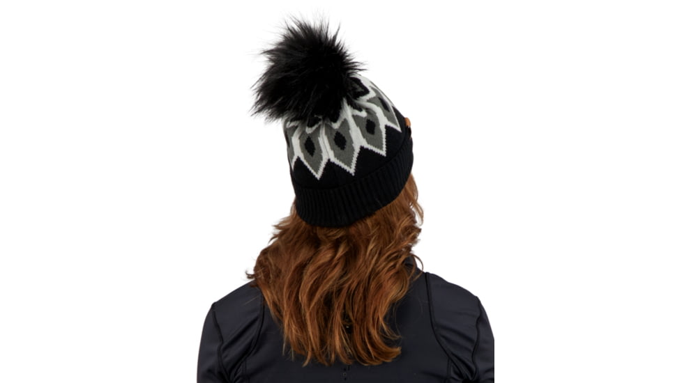 Obermeyer Fair Isle FF Pom Beanie - Womens, Black, One Size, 18068-16009-ONE SIZE